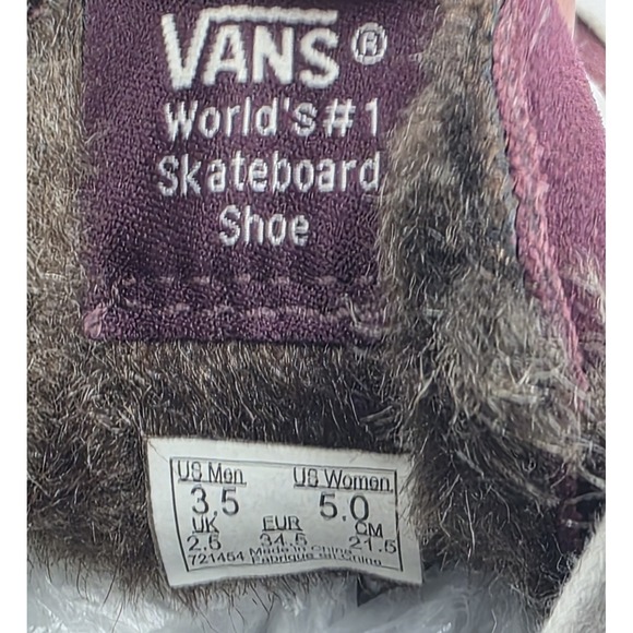 VANS Sk8-Hi Suede Maroon Women's Size 5 High-Top Skateboarding Shoes Sneakers - Picture 11 of 12